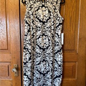 Elegant Black and Cream Dress